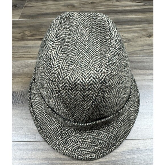 Men's Burberrys Tweed Fedora Bucket Hat 100% Wool  Size 7 1/8 - Picture 10 of 11